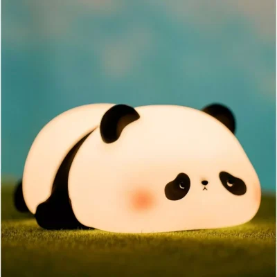 Luminária de Silicone Nocturna Sensor De Toque Panda Fofa Recarregável USB Candeeiro Decoração